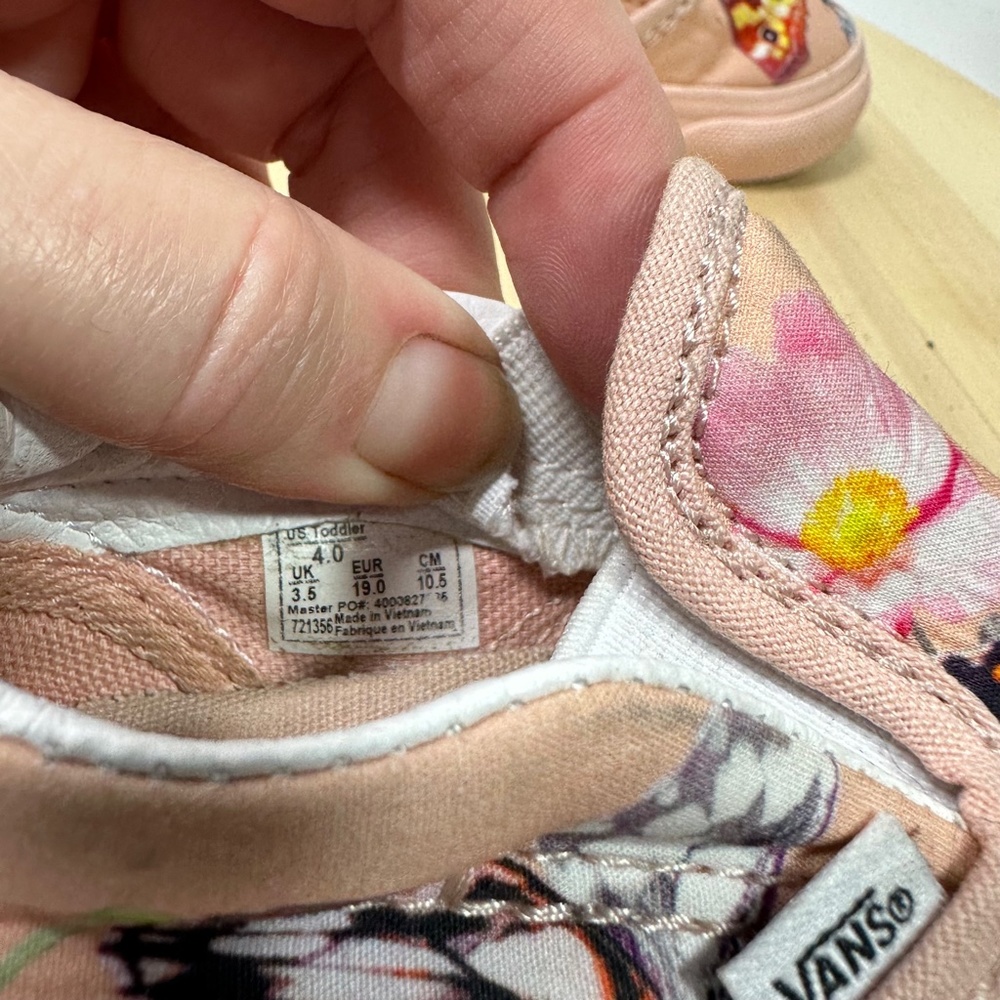Vans Pink Butterfly Slip-On Baby Shoes - Picture 6 of 7